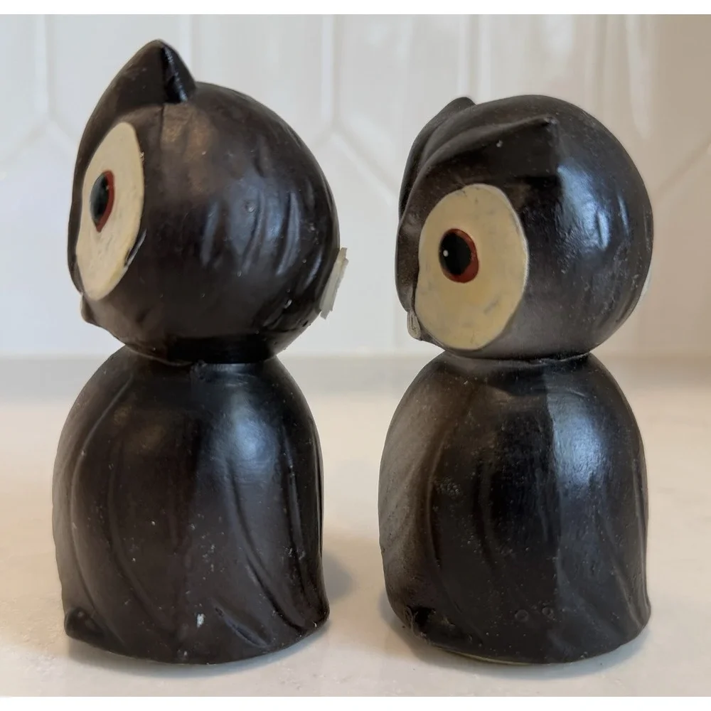 Vintage MCM Owl Salt And‎ Pepper Shakers No Sound Made In Japan